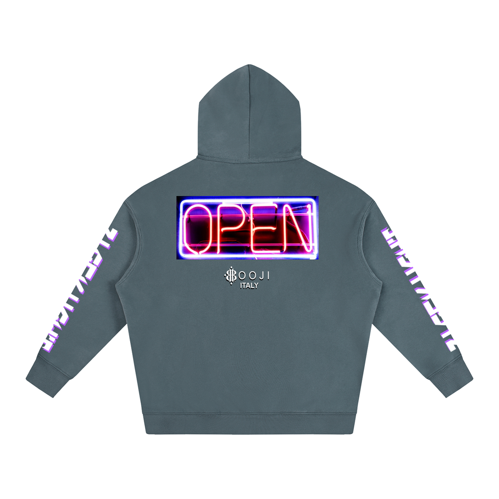 BOOJI ITALY OPEN SIGN COLLECTION COTTON  BLEND FLEECE HOODIE