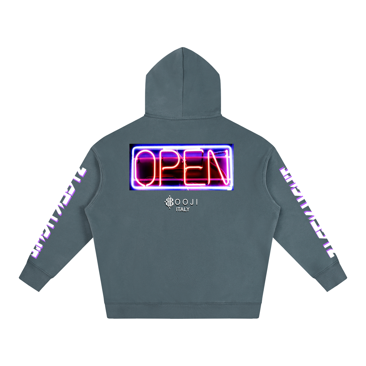 BOOJI ITALY OPEN SIGN COLLECTION COTTON  BLEND FLEECE HOODIE