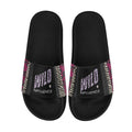 BOOJI ITALY WILD INFLUENCE FULL ZOO LOGO MEN'S BLACK SOLE SLIDES