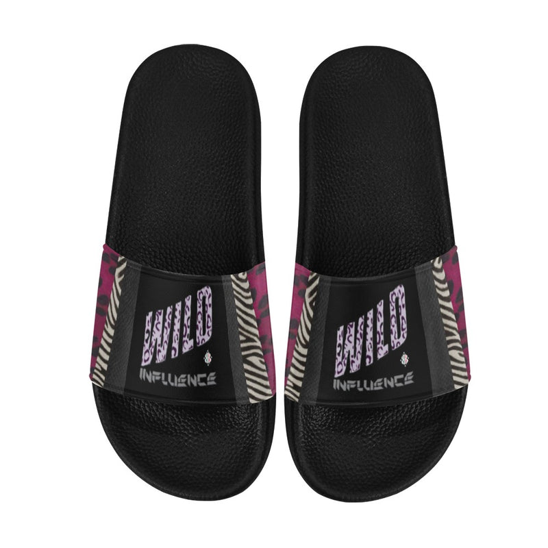 BOOJI ITALY WILD INFLUENCE COLLECTION LOGO MEN'S BLACK SOLE SLIDES