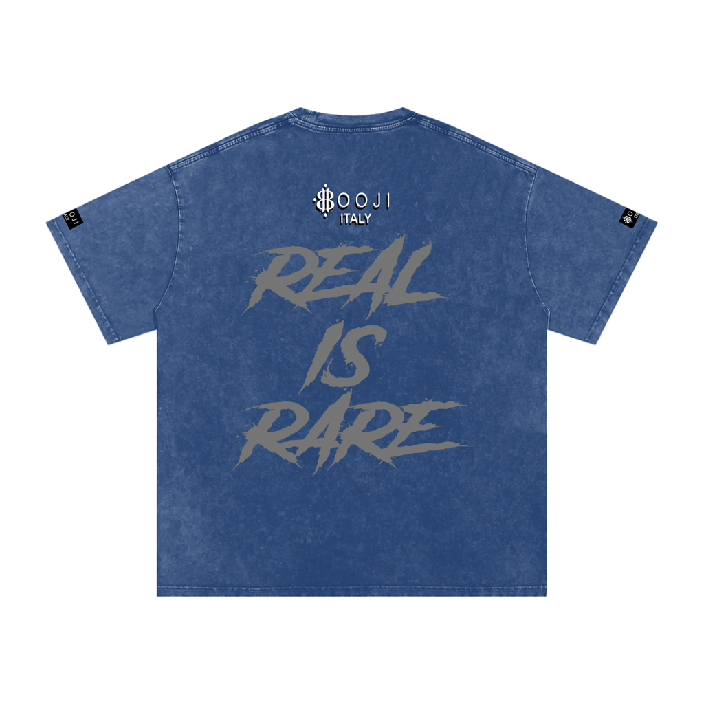 BOOJI ITALY "RICH SINNERS-REAL IS RARE" SNOW WASHED T-SHIRT
