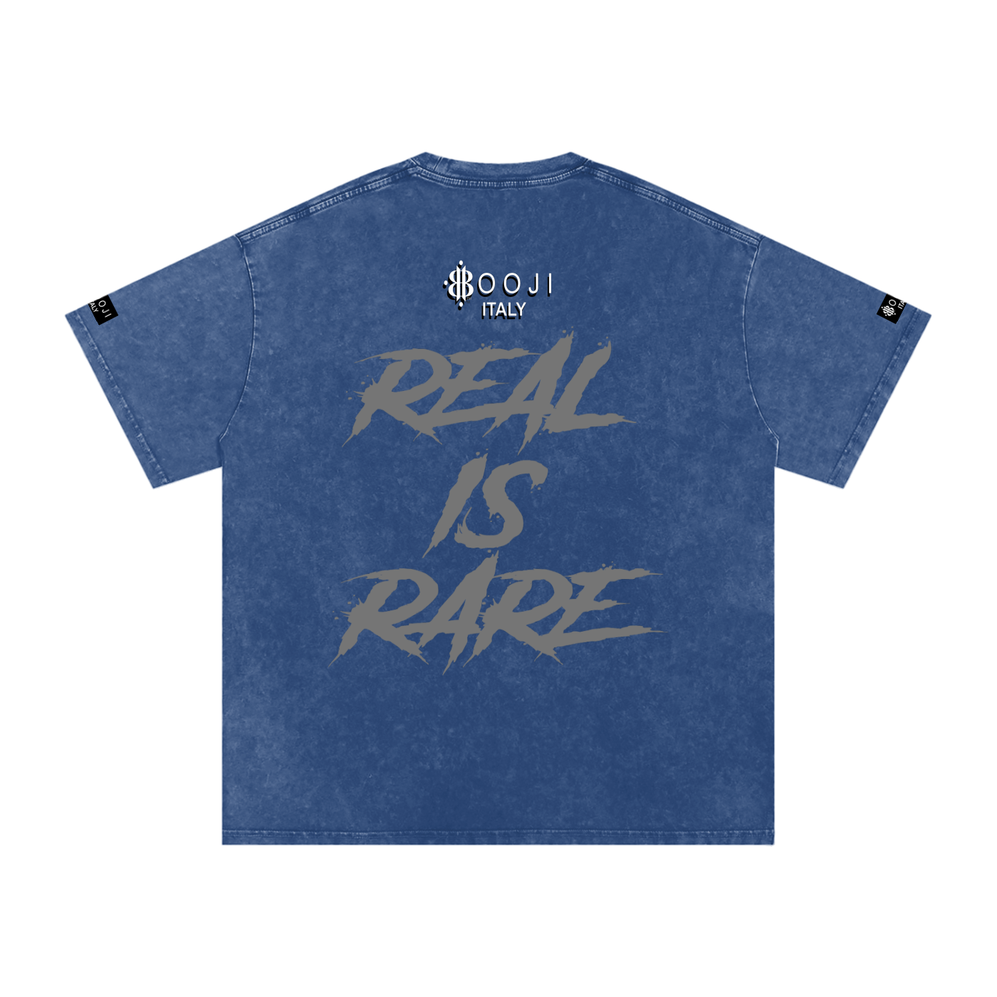 BOOJI ITALY "RICH SINNERS-REAL IS RARE" SNOW WASHED T-SHIRT