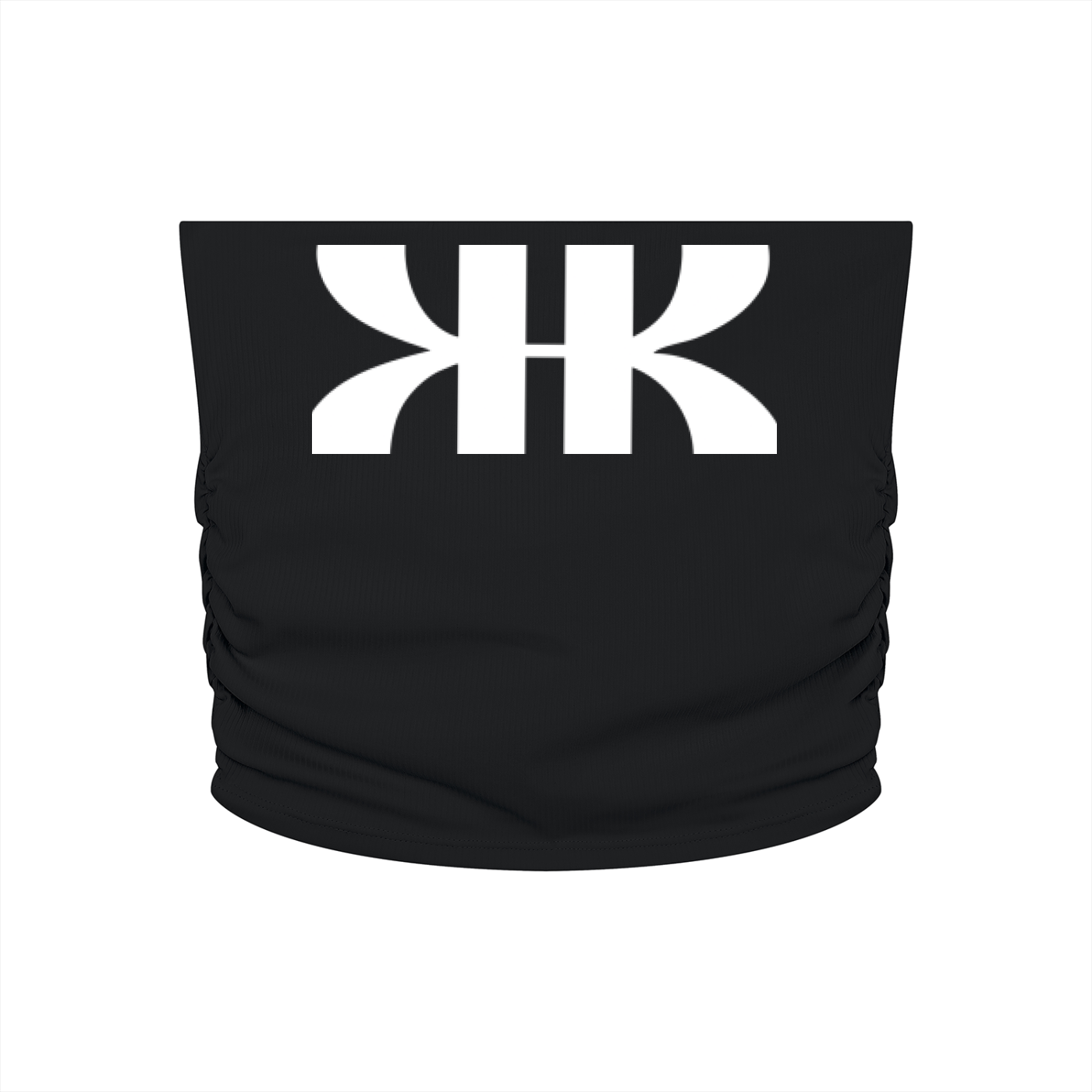 BOOJI ITALY 4 EVER $ LOGO WOMEN'S RUCHED CROPPED YOGA TUBE TOP