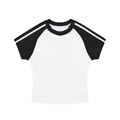 BOOJI ITALY LOGO WOMENS CONTRAST STRIPED RAGLAN T-SHIRT