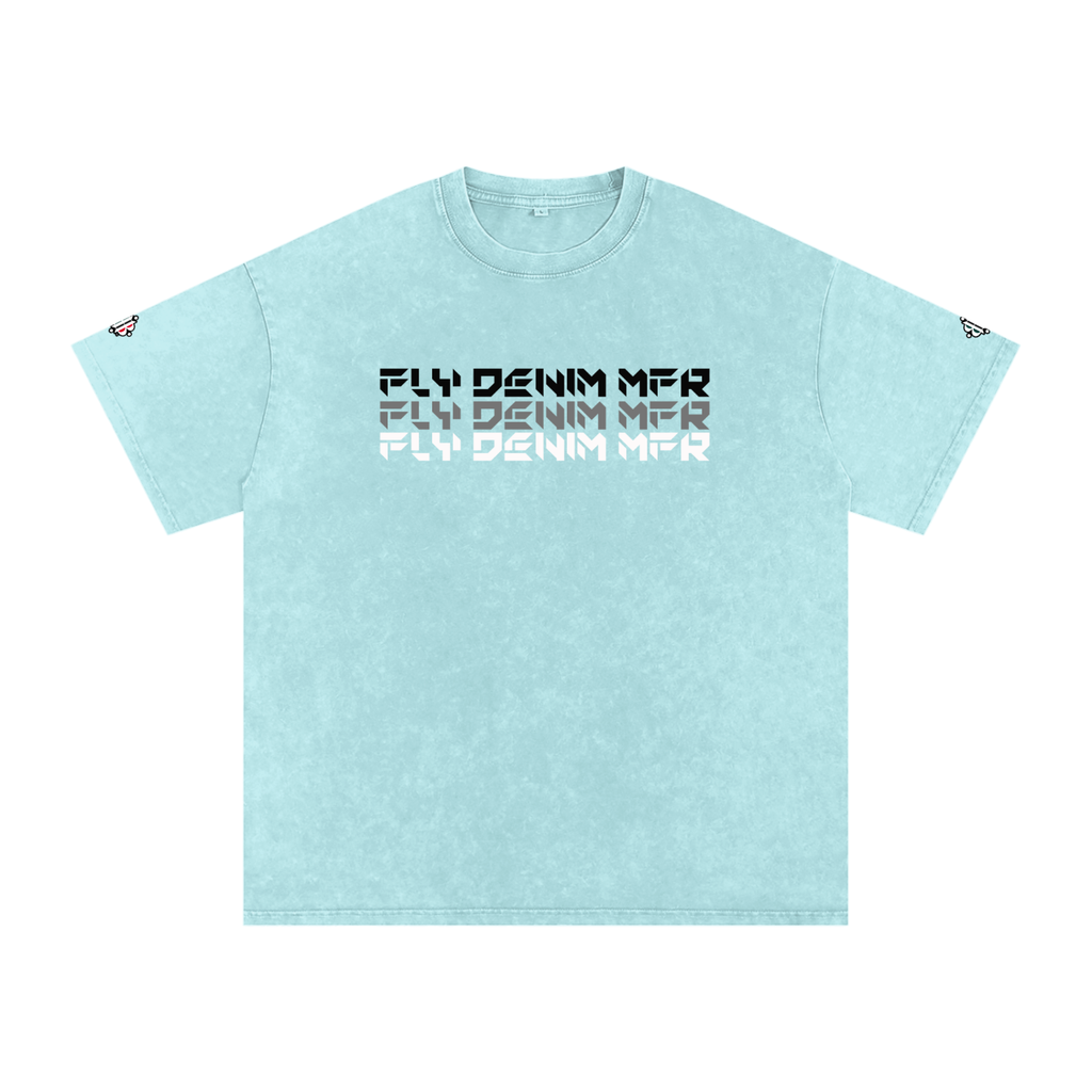 BOOJI ITALY "FLY DENIM MFR." SNOW WASHED T-SHIRT