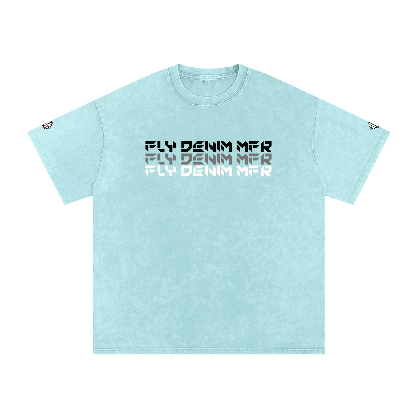 BOOJI ITALY "FLY DENIM MFR." SNOW WASHED T-SHIRT