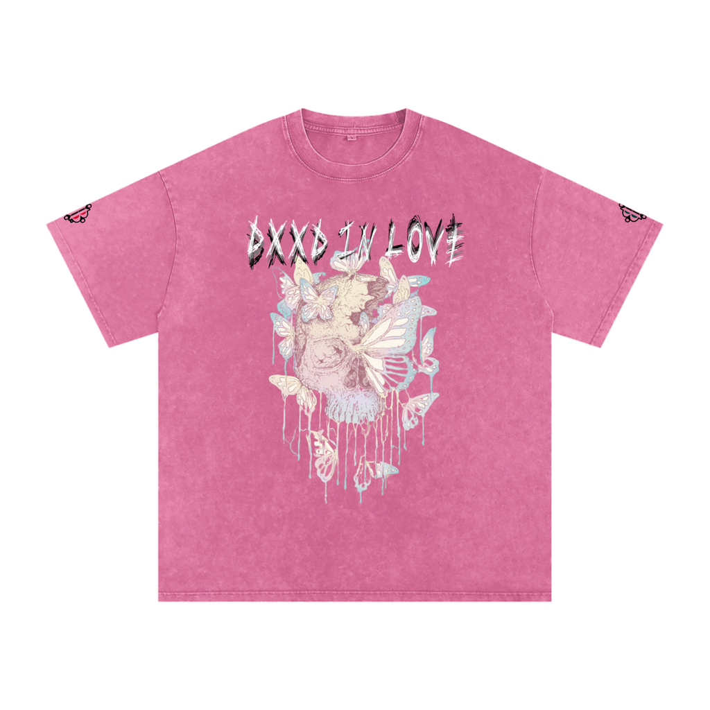 BOOJI ITALY "DXXD IN LOVE" LINE SNOW WASHED T-SHIRT