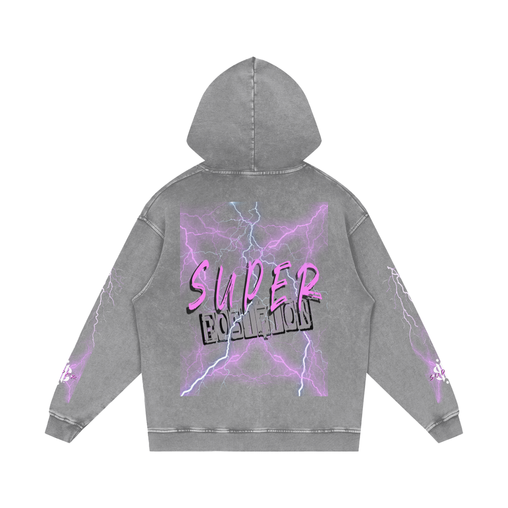 BOOJIITALY "SUPER POSITION' SNOW WASHED HOODIE