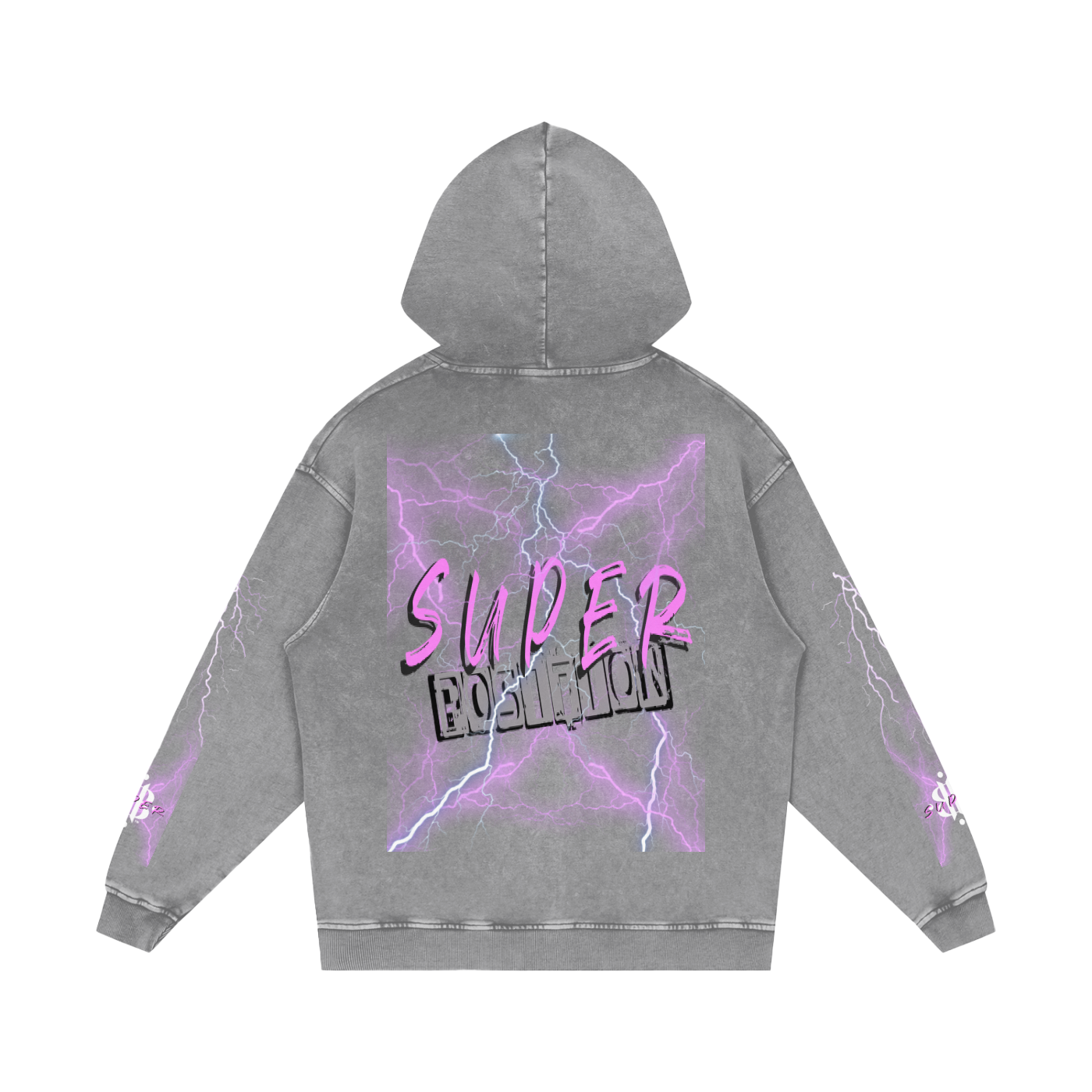 BOOJIITALY "SUPER POSITION' SNOW WASHED HOODIE