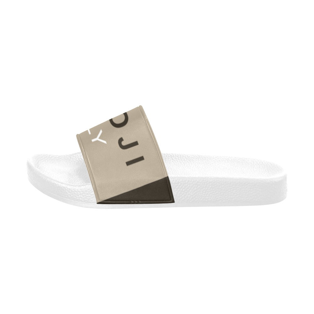 BOOJI ITALY GRAIL'S COLLECTION LOGO WOMEN'S WHITE SOLE SLIDES