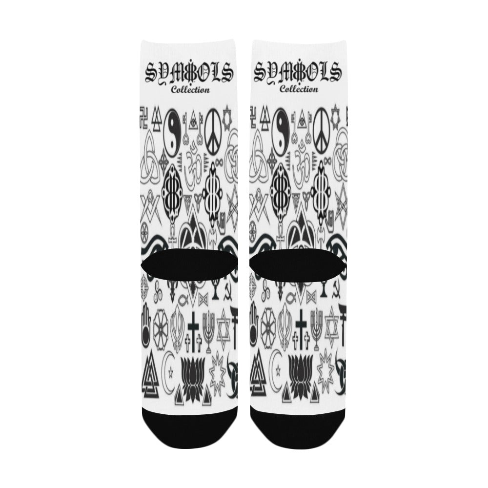 BOOJI ITALY SYMBOLS COLLECTION WOMEN'S WHITE CREW SOCKS
