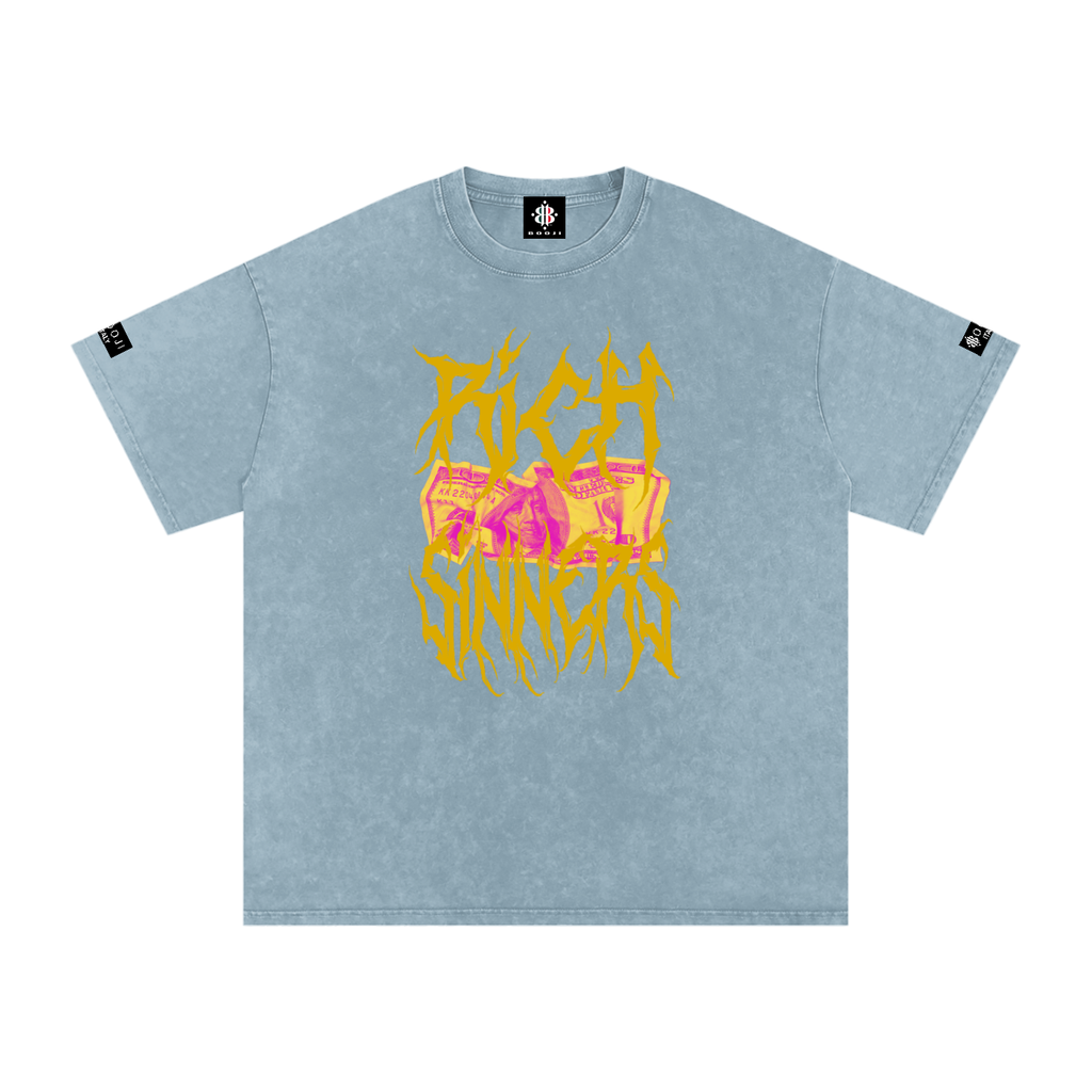 BOOJI ITALY RICH SINNERS SNOW WASHED T-SHIRT