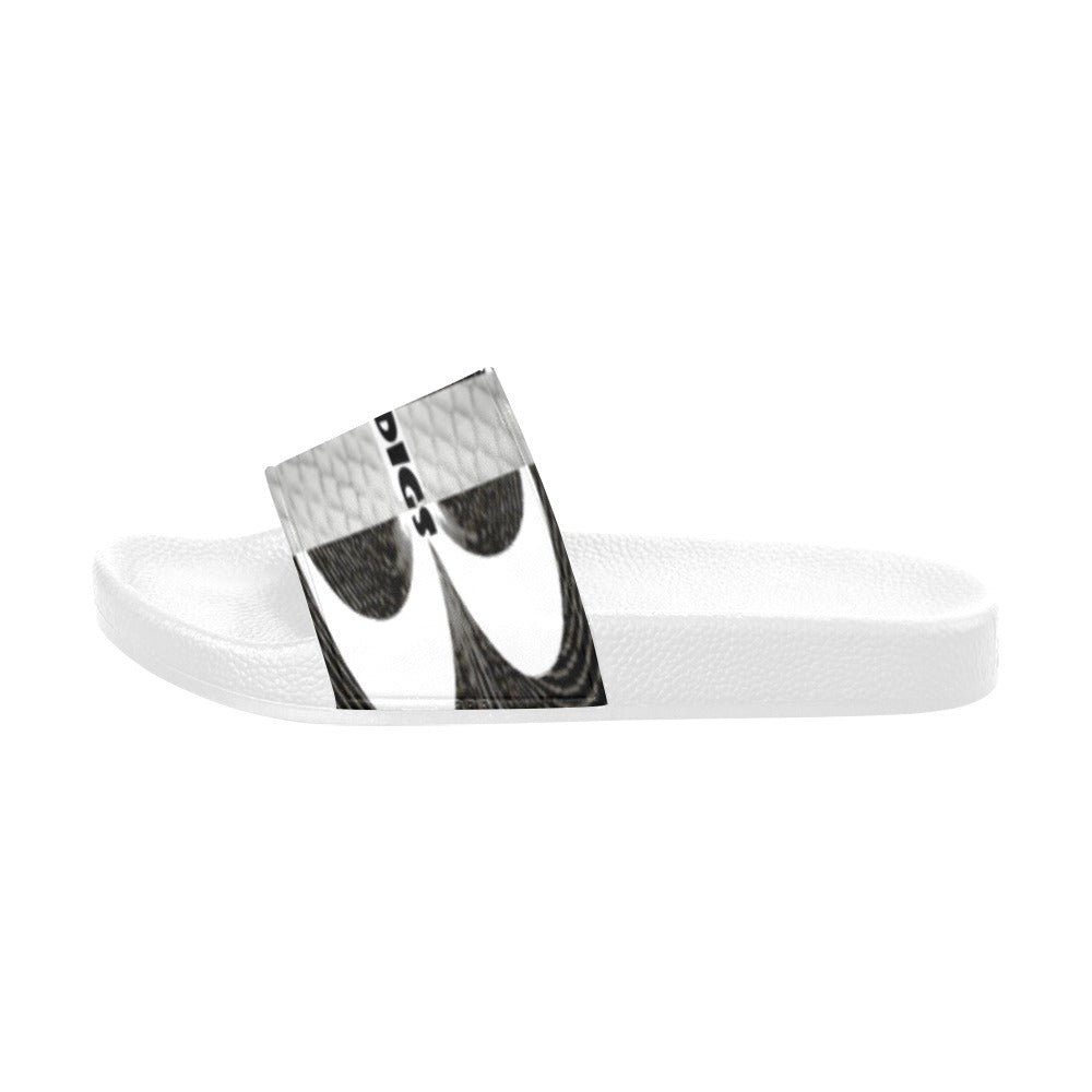 BOOJI ITALY MAGADIGS COLLECTION MEN'S WHITE SOLE SLIDES