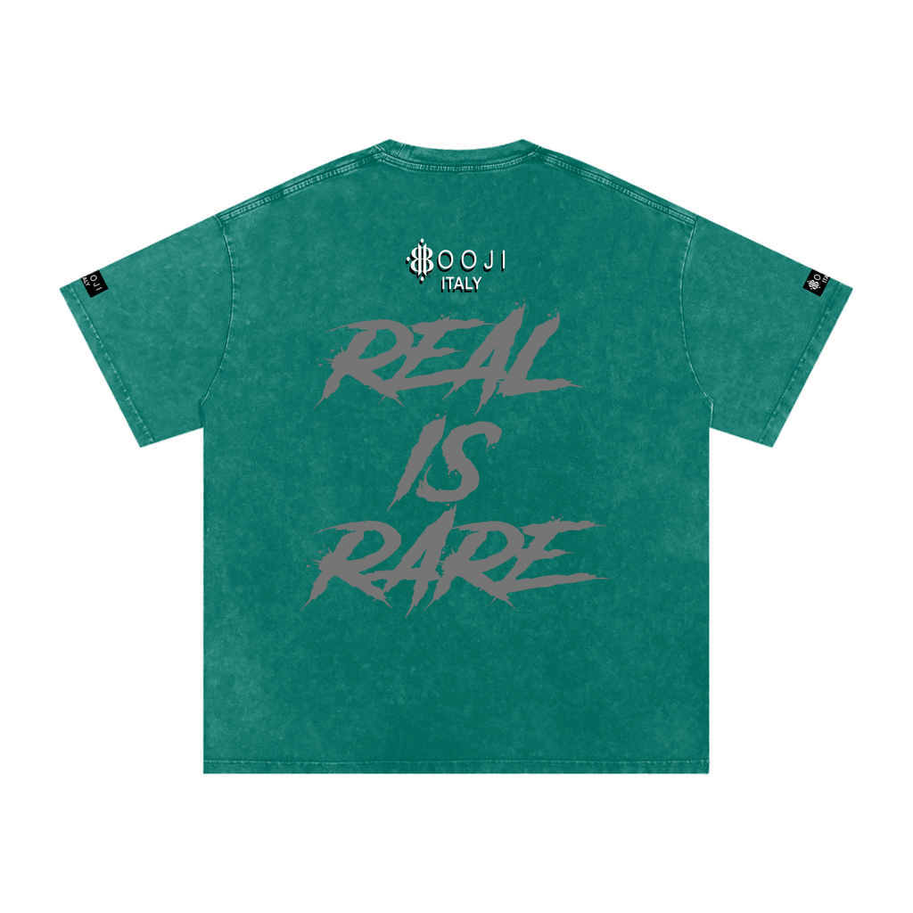 BOOJI ITALY "RICH SINNERS-REAL IS RARE" SNOW WASHED T-SHIRT