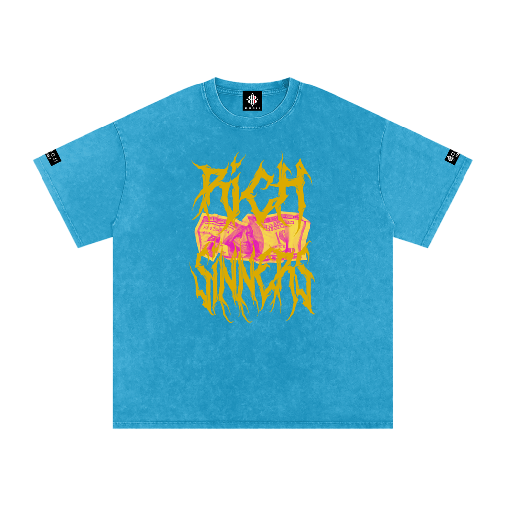BOOJI ITALY RICH SINNERS SNOW WASHED T-SHIRT