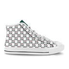 BOOJI ITALY 4 EVER $ LOGO PATTERN WOMEN'S WHITE CANVAS SHOES