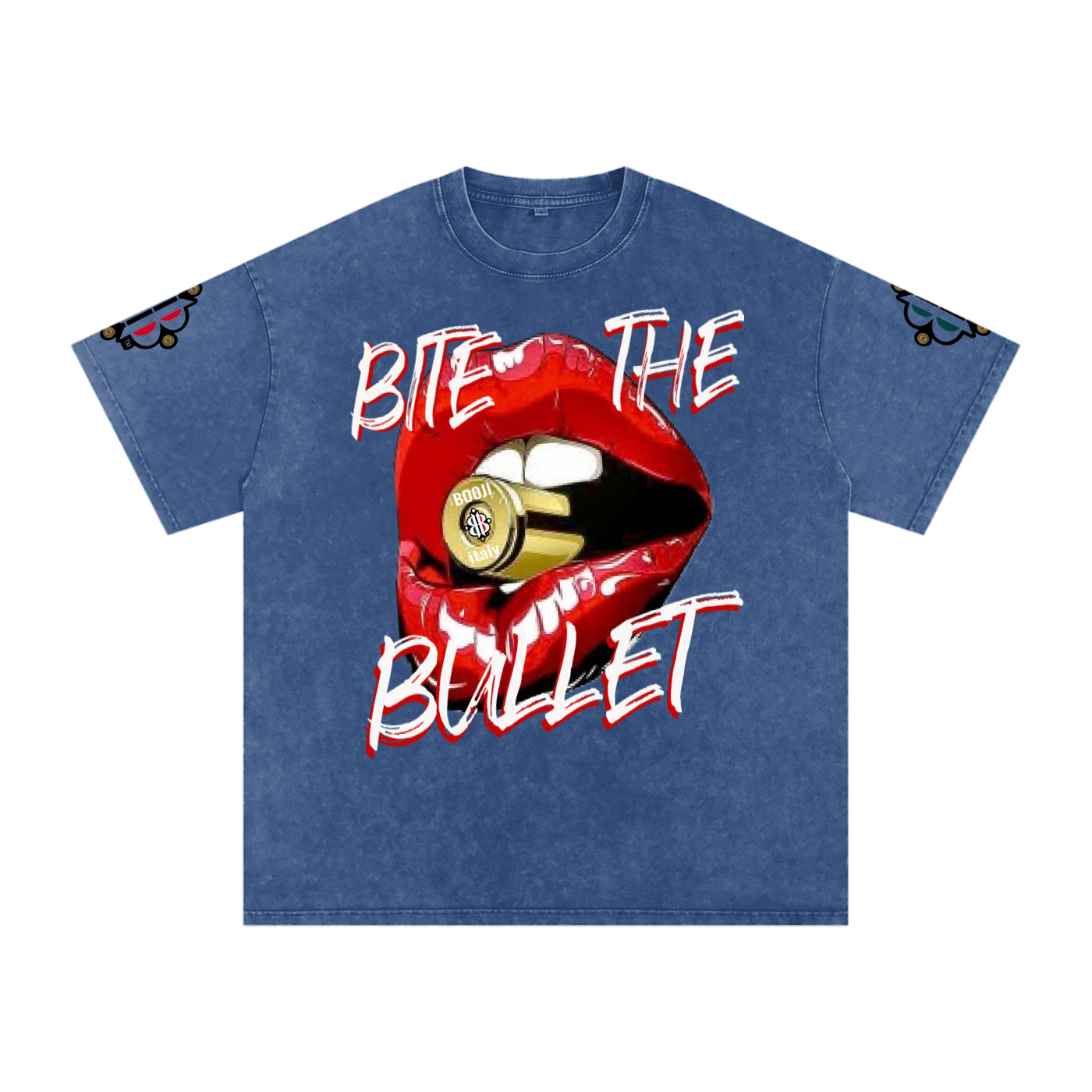 BOOJI ITALY "BITE THE BULLET" SNOW WASHED T-SHIRT