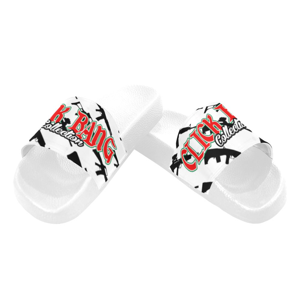 BOOJI ITALY CLICK BANG COLLECTION MEN'S WHITE SOLE SLIDES