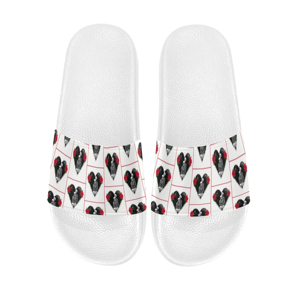 BOOJI ITALY DXXD IN LOVE COLLECTION WOMEN'S WHITE SOLE SLIDES