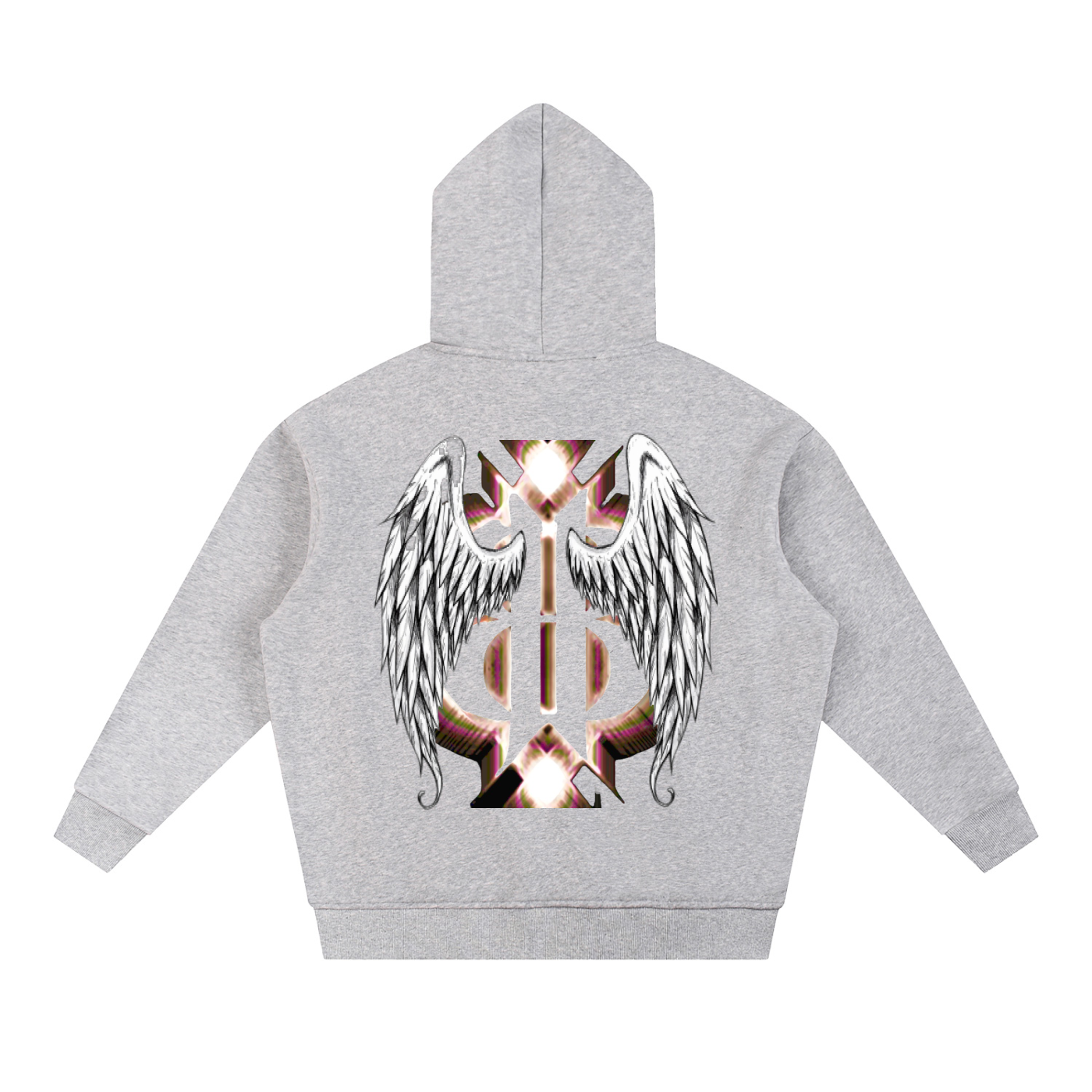 BOOJI ITALY WINGED 4 EVER $ LOGO MEN'S SUNFADED FLEECE HOODIE
