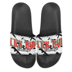 BOOJI ITALY CLICK BANG COLLECTION IN WHITE WOMEN'S BLACK SOLE SLIDES