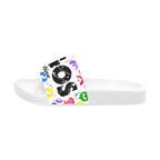 BOOJI ITALY LOGOS COLLECTION MEN'S WHITE SOLE SLIDES