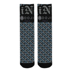BOOJI ITALY LOCK IN COLLECTION IN GANGSTER GREY MEN'S BLACK TUBE SOCKS