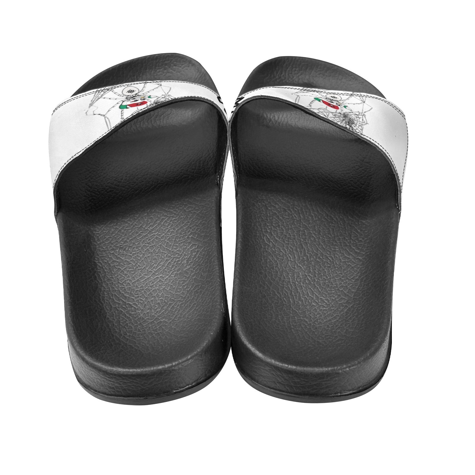 BOOJI ITALY MOLLYHOOD COLLECTION MEN'S BLACK SOLE SLIDES Custom Men's One-piece Slippers