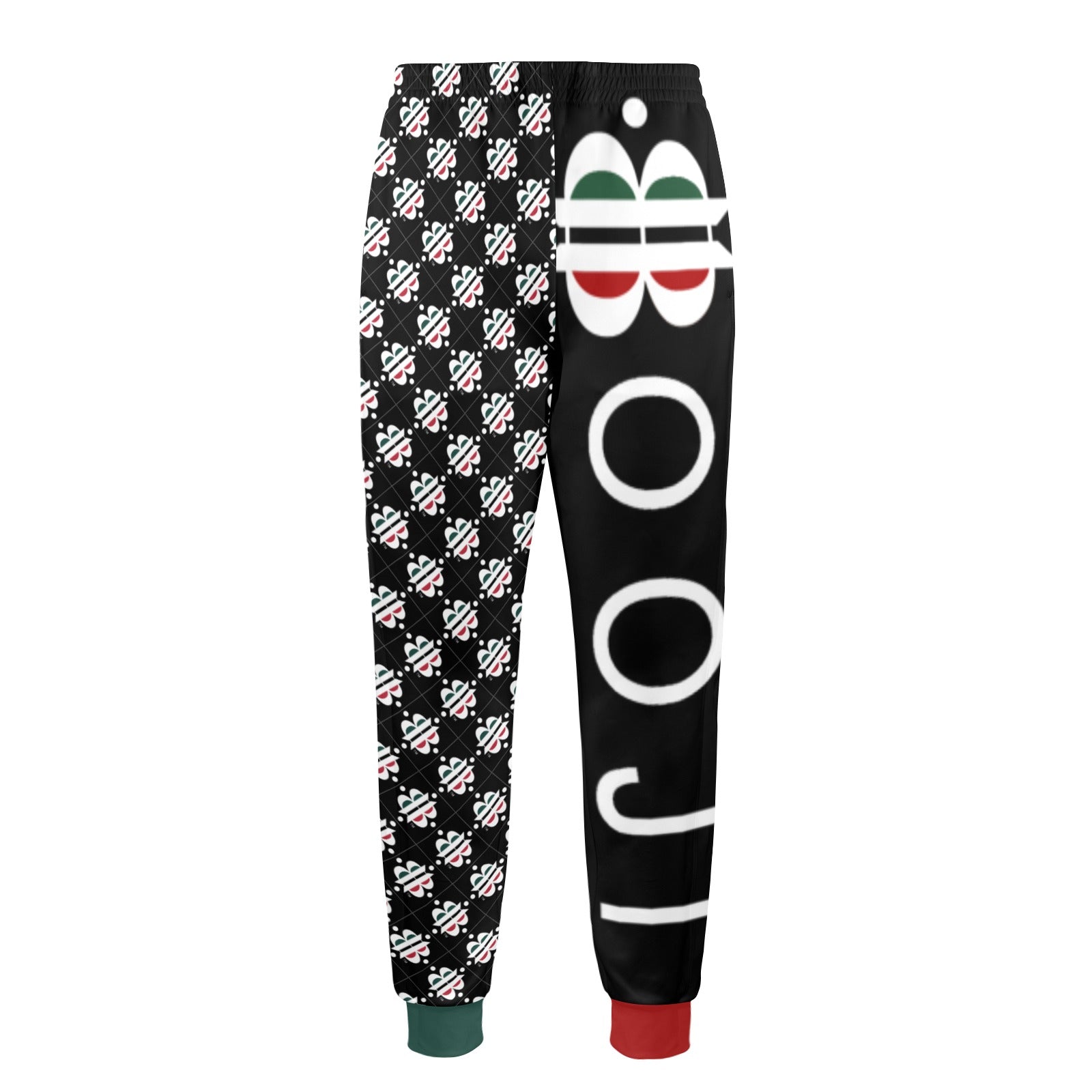 BOOJI LOGO PATTERN BLACK Men's Casual Track Pants (Model L72)