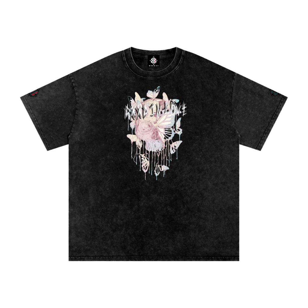 BOOJI ITALY DXXD IN LOVE BUTTERFLIES SNOW WASHED T-SHIRT