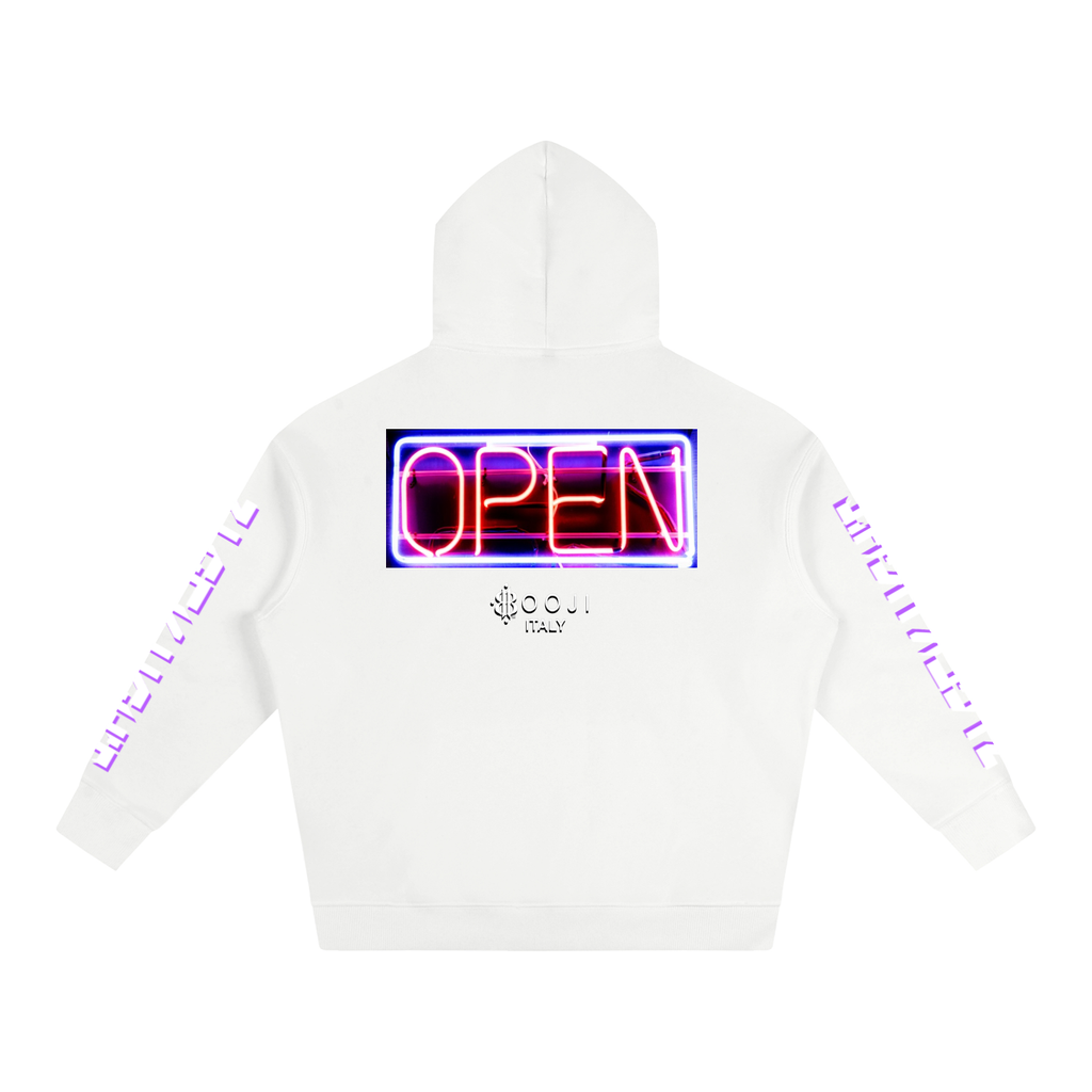 BOOJI ITALY OPEN SIGN COLLECTION COTTON  BLEND FLEECE HOODIE