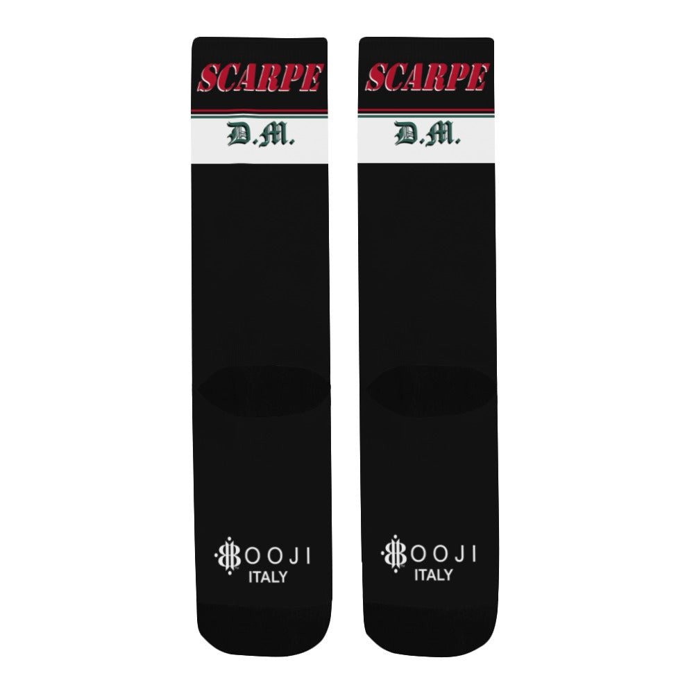 BOOJI ITALY SCARPE DM COLLECTION BLACK TUBE SOCKS