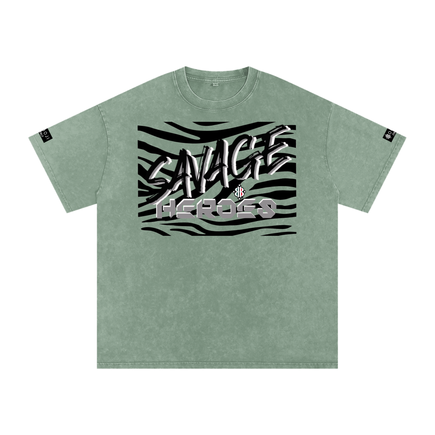 BOOJI ITALY "SAVAGE HEROES" SNOW WASHED T-SHIRT