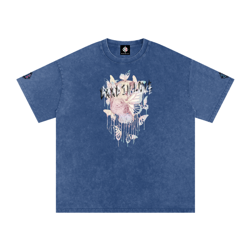 BOOJI ITALY DXXD IN LOVE BUTTERFLIES SNOW WASHED T-SHIRT