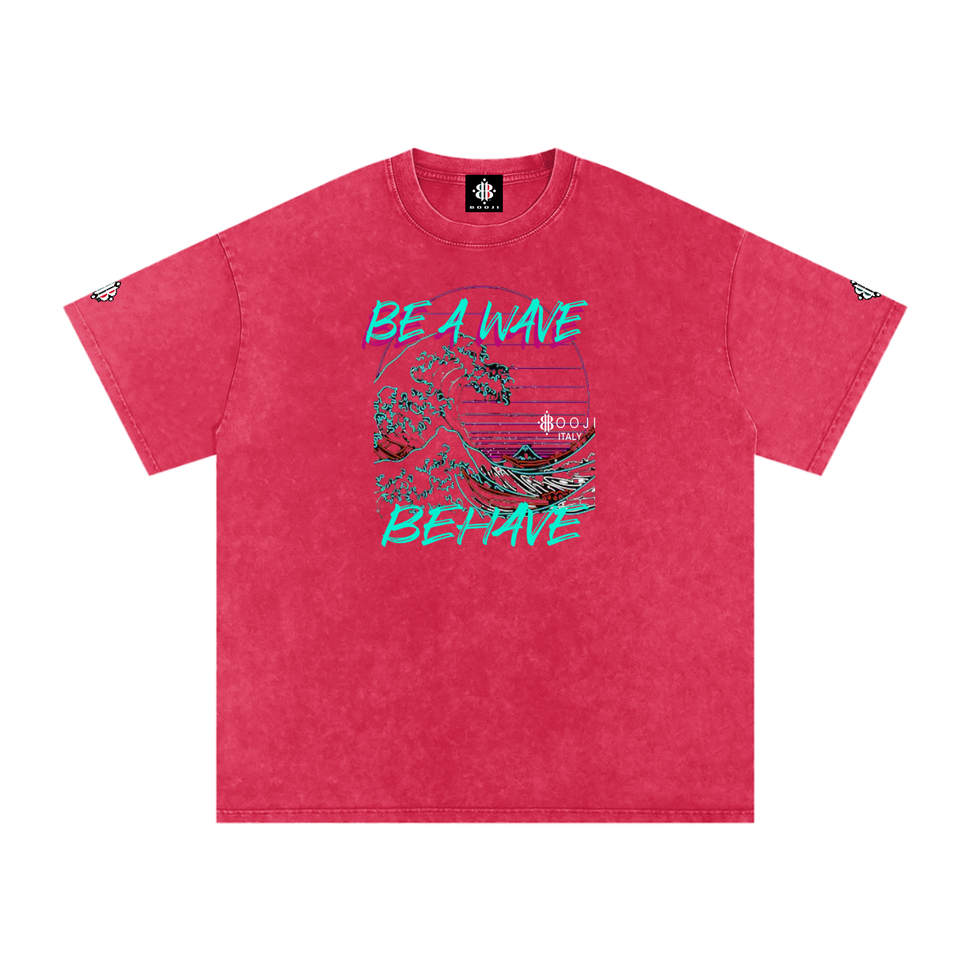 BOOJI ITALY BE A WAVE BEHAVE SNOW WASHED T-SHIRT