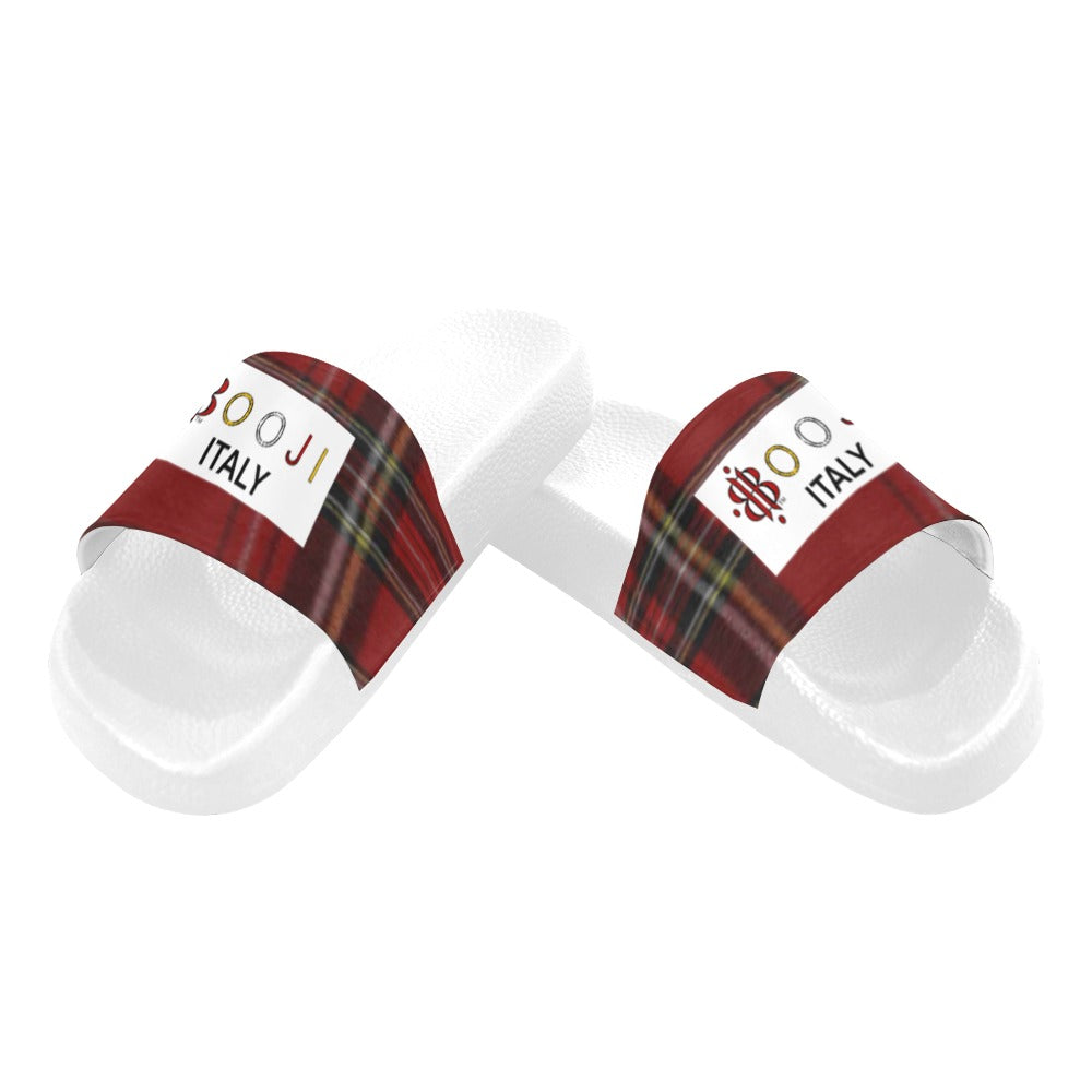 BOOJI ITALY ESCI'S COLLECTION LOGO WHITE WOMEN'S WHITE SOLE SLIDES