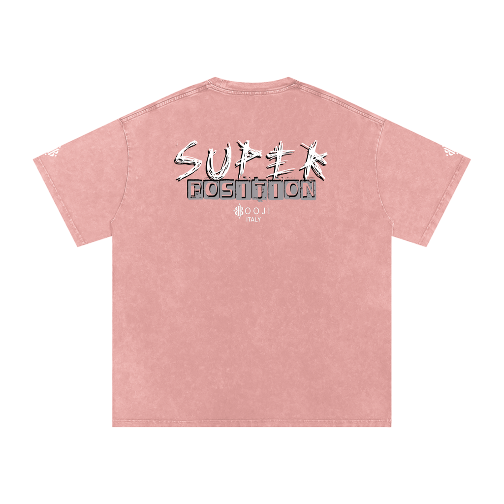 BOOJI ITALY SUPER POSITION COLLECTION RAZORS EDGE SNOW WASHED T-SHIRT
