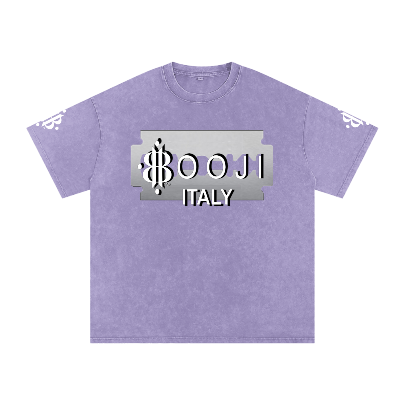 BOOJI ITALY SHARP "SUPER POSITION" LINE SNOW WASHED T-SHIRT
