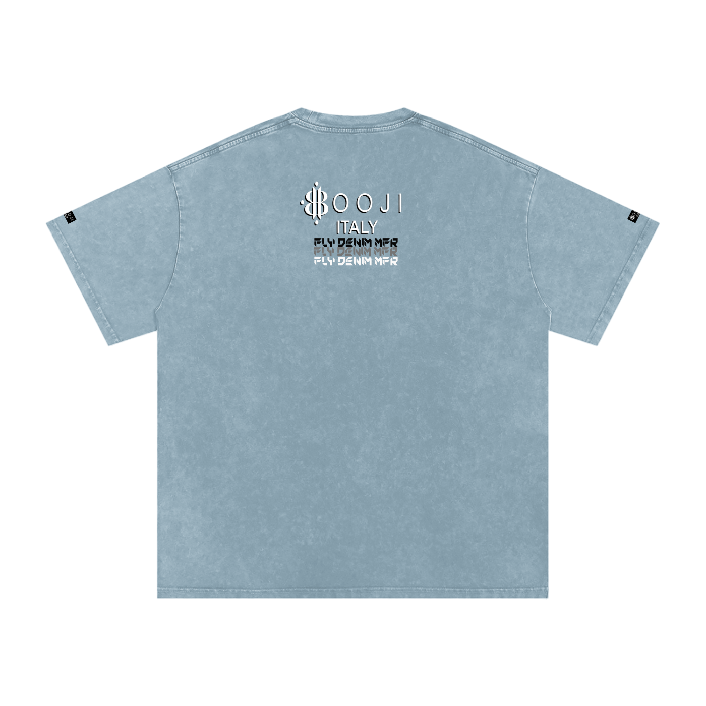 BOOJI ITALY "FLY DENIM MFR." SNOW WASHED T-SHIRT