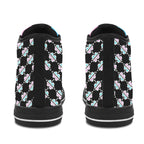BOOJI ITALY 4 EVER $ LOGO INVERTED PATTERN WOMEN'S BLACK CANVAS SHOES