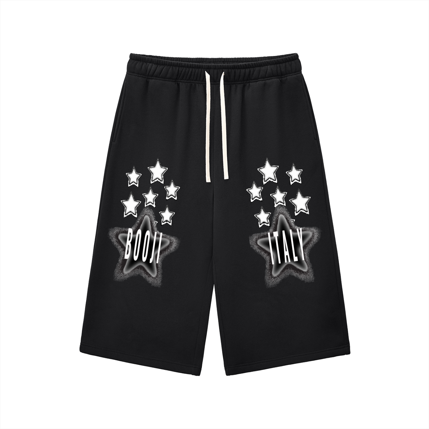 BOOJI ITALY STARS LOGO 3/4 LENGTH SWEATSHORTS