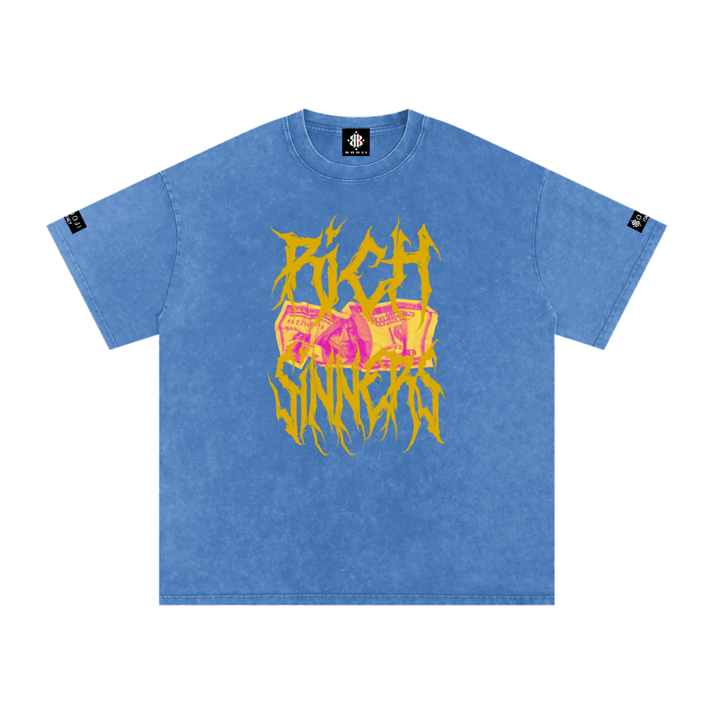 BOOJI ITALY RICH SINNERS SNOW WASHED T-SHIRT