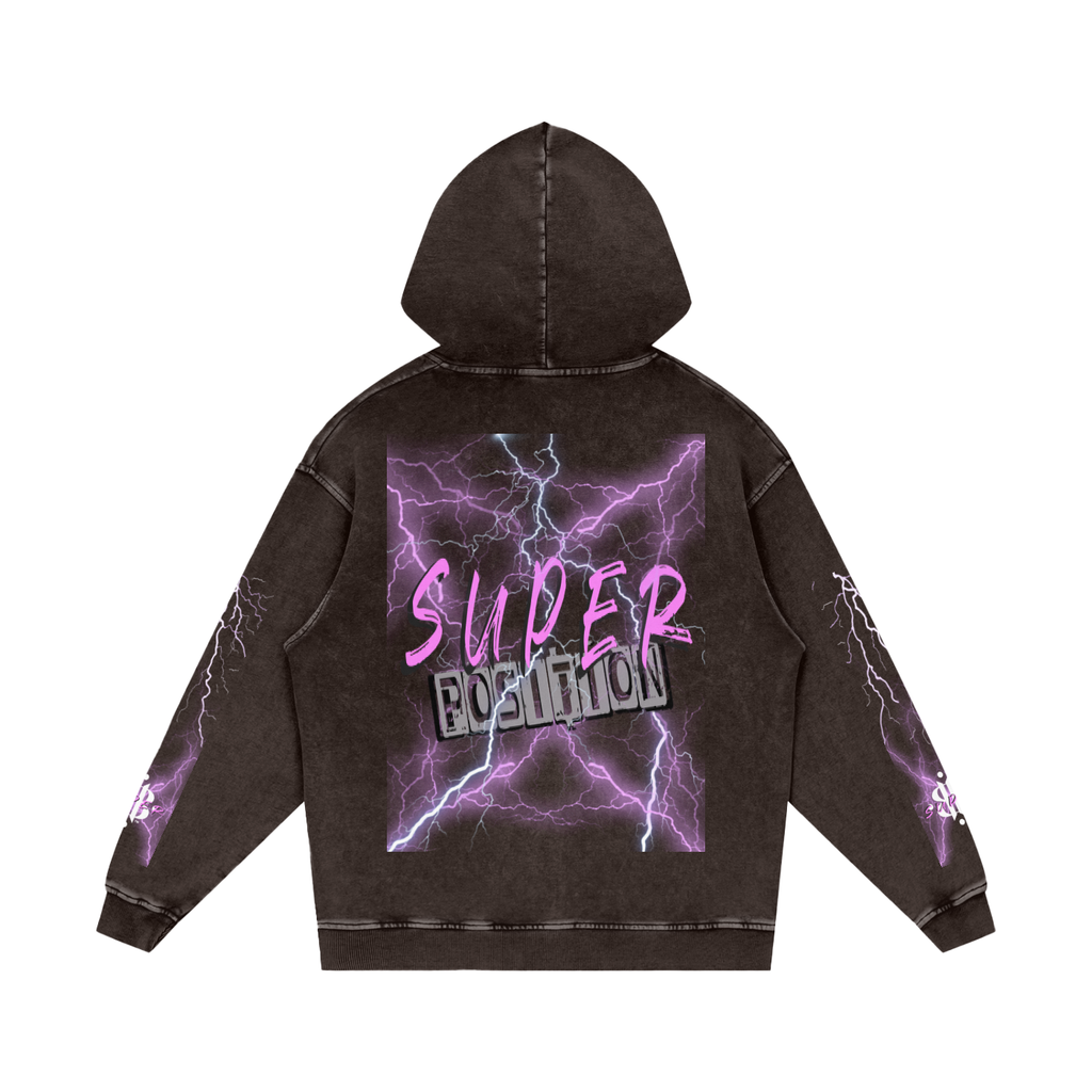 BOOJIITALY "SUPER POSITION' SNOW WASHED HOODIE