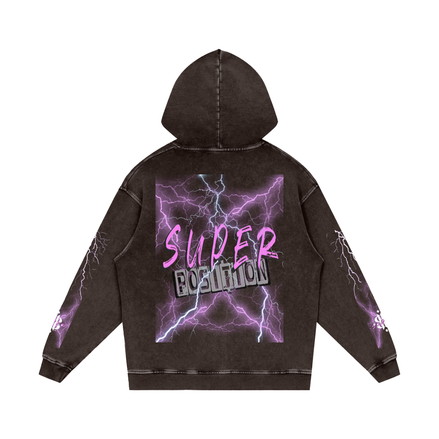 BOOJIITALY "SUPER POSITION' SNOW WASHED HOODIE