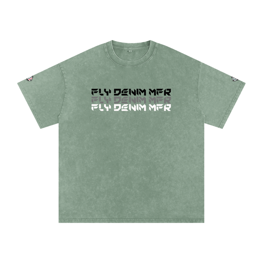 BOOJI ITALY "FLY DENIM MFR." SNOW WASHED T-SHIRT