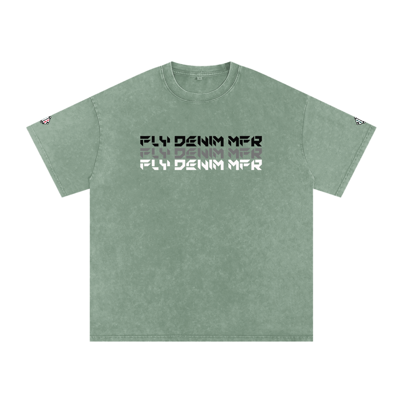 BOOJI ITALY "FLY DENIM MFR." SNOW WASHED T-SHIRT