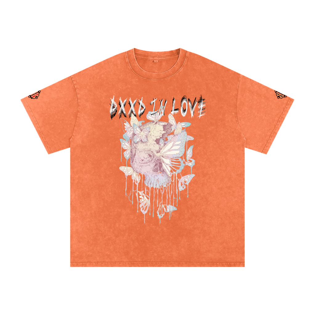 BOOJI ITALY "DXXD IN LOVE" LINE SNOW WASHED T-SHIRT