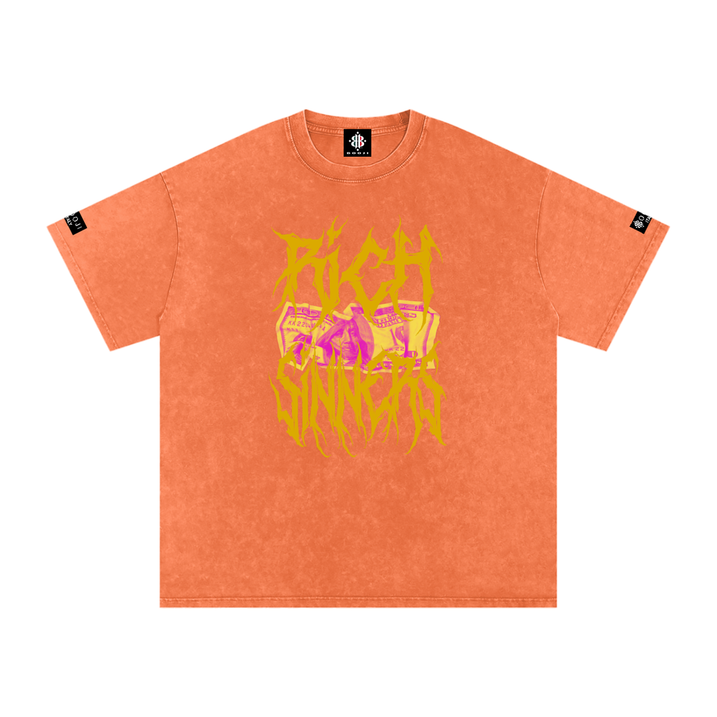 BOOJI ITALY RICH SINNERS SNOW WASHED T-SHIRT