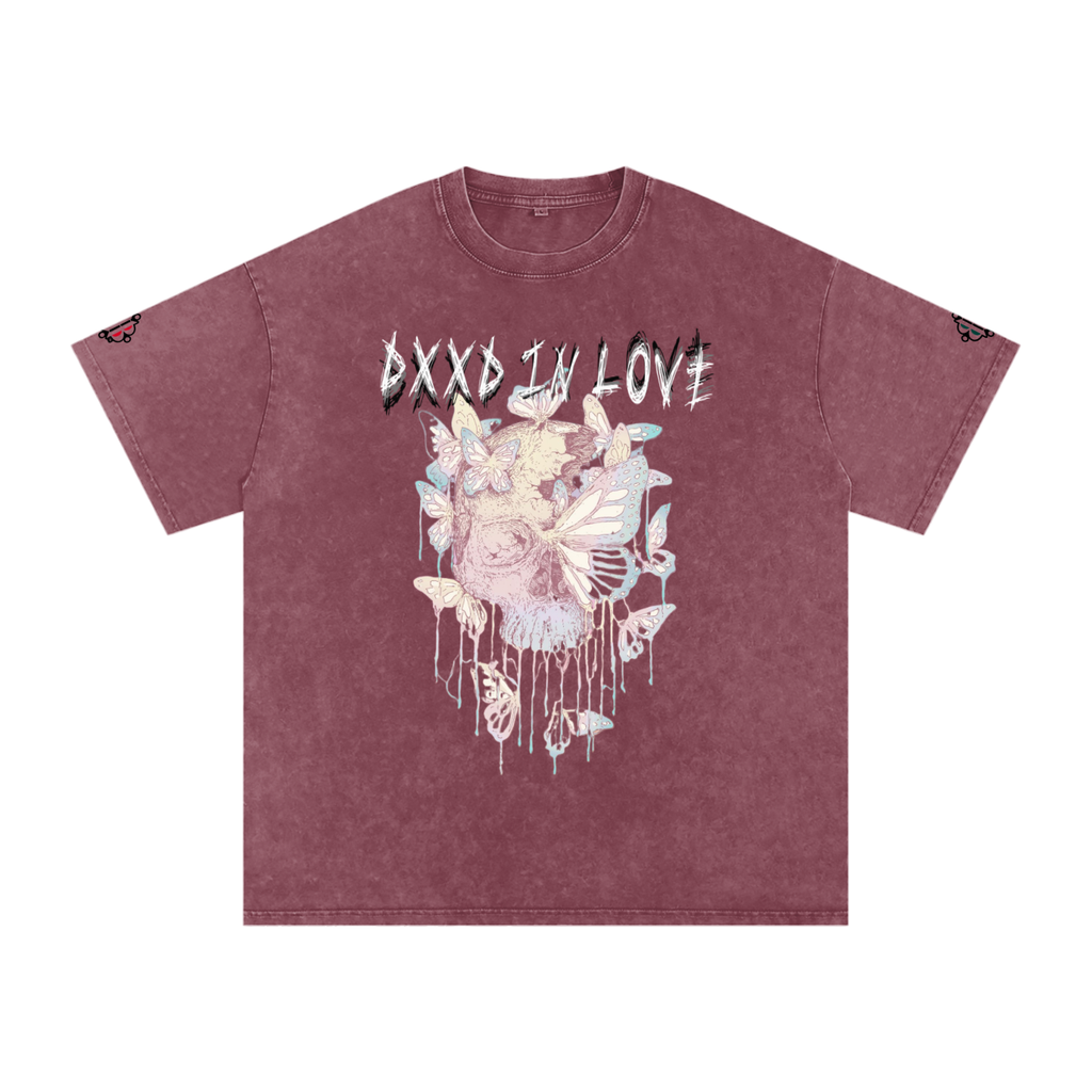 BOOJI ITALY "DXXD IN LOVE" LINE SNOW WASHED T-SHIRT