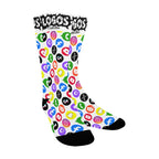 BOOJI ITALY LOGOS COLLECTION WOMEN'S WHITE CREW SOCKS